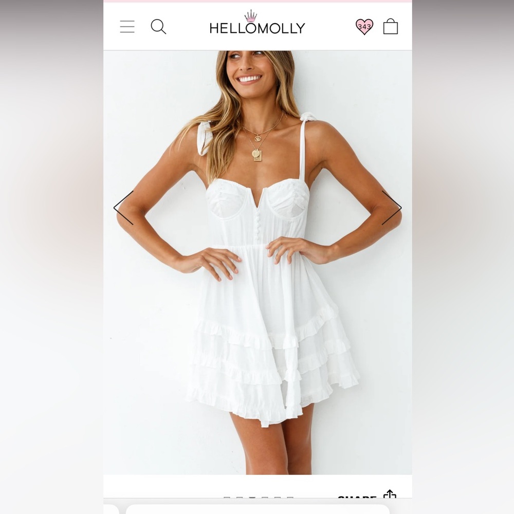 Hello Molly Angel Among Us Mini White Dress - M - NWT